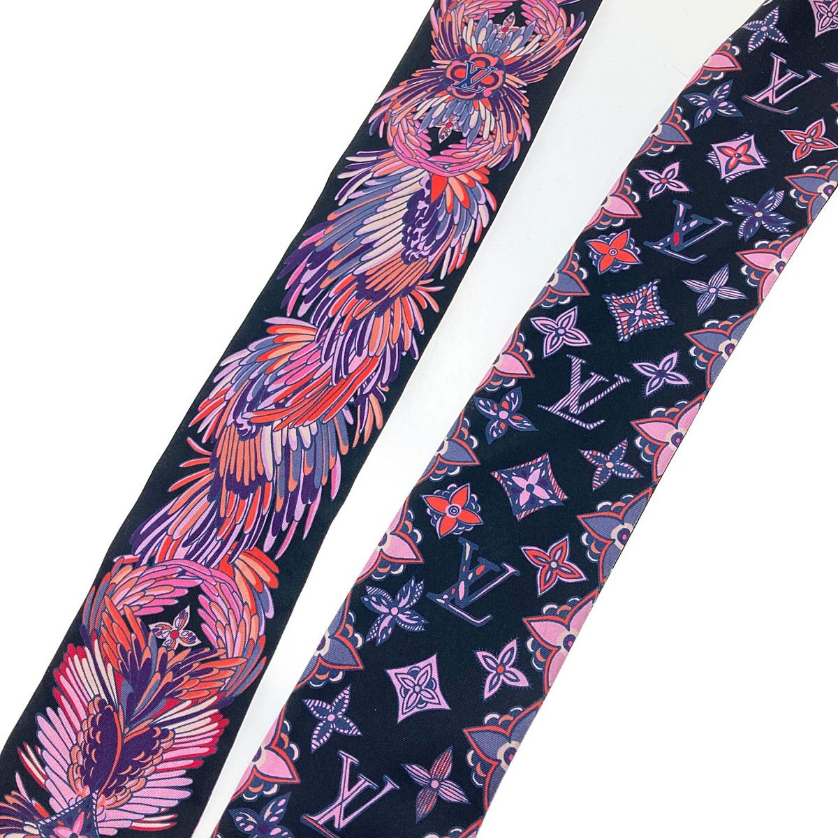 Louis Vuitton Bandeau Fleur Innocence Muffler M71808 Black Pink