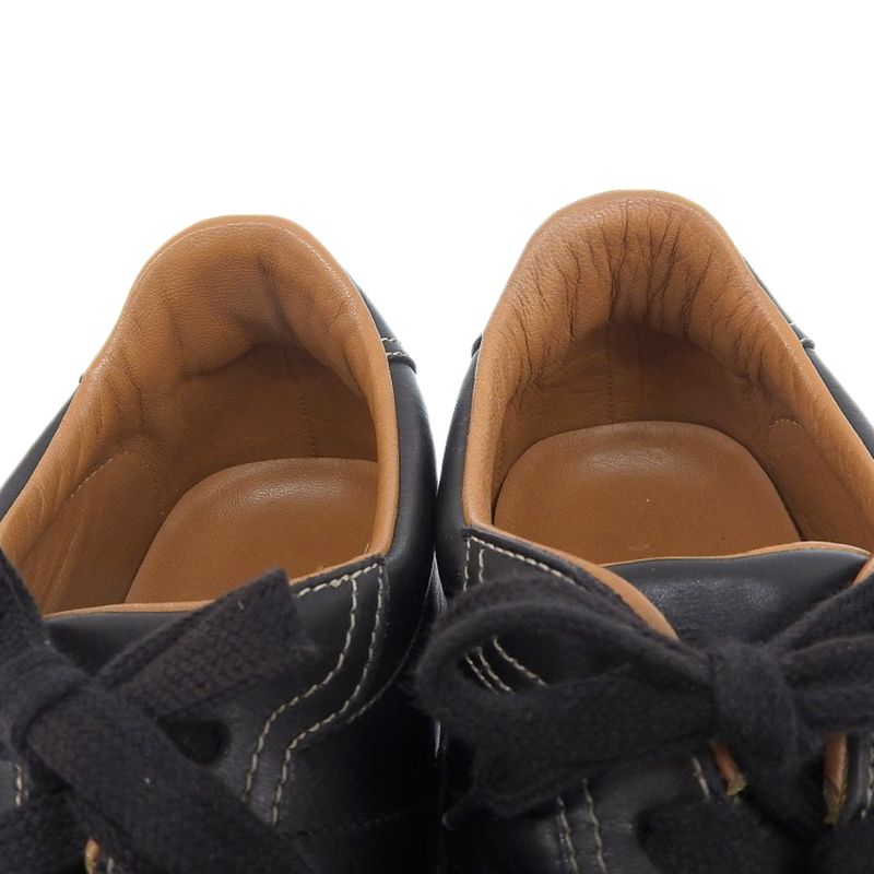 Hermes Current Logo Quick Side H Logo Box Calf Leather Sneakers Shoes 38 1 2