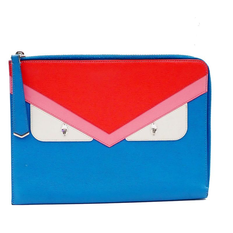 Fendi Bug's Eye Monster Clutch Bag Blue 64ka721