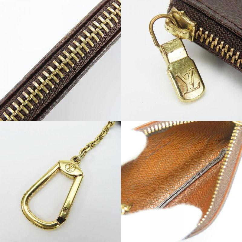 Louis Vuitton Coin Case Pochette Cles M62650 Monogram Brown Gold Hardware Pouch