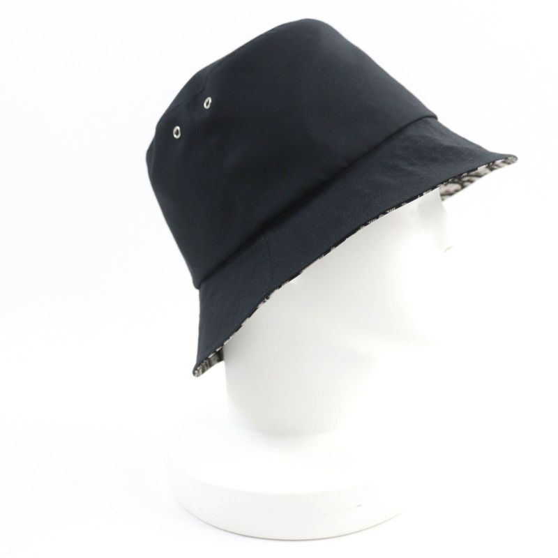 Christian DIOR 95tdd923a130 Teddy-d Obscure Pattern Bob Hat Black 58 Storage