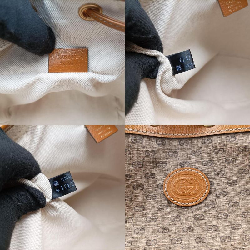 Gucci Micro Gg/small Bucket Bag Multicolor PVC Coated Canvas 602691 I031391325