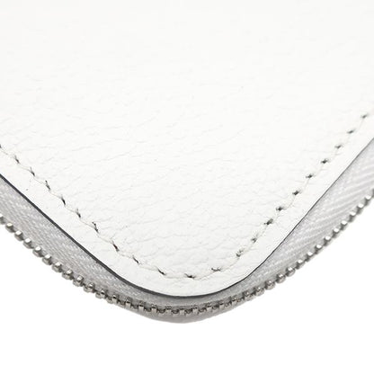 Hermes Coin Case Azap Silk Inn Mini Compact Vaux Epson New White Silver