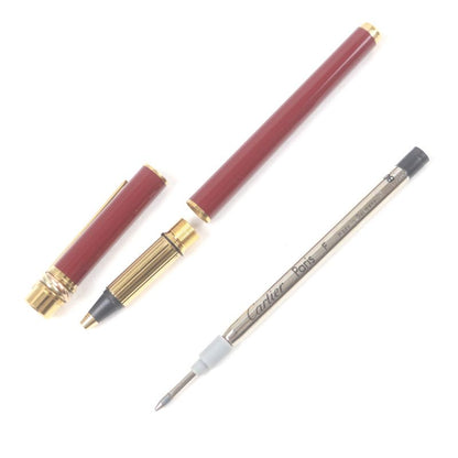 Cartier Must De Cartier Trinity Ballpoint Pen With Cap Stationery Bordeaux Gold