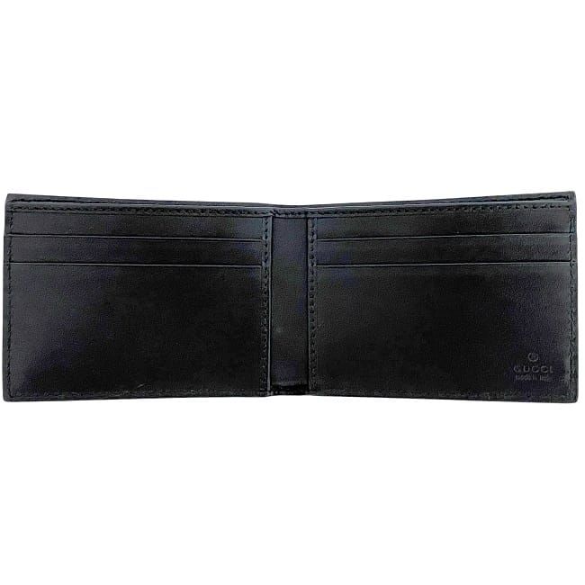 Gucci Bifold Wallet Black GG Embossed 625559 Unused Billfold