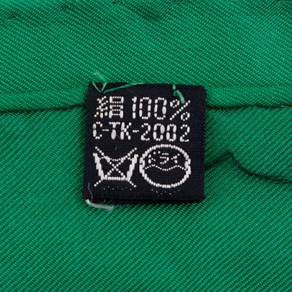 YVES Saint Laurent Yves Saint Laurent YSL Logo Rectangular Silk Green Women's