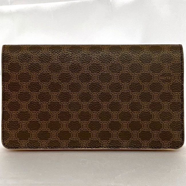 Celine Bifold Long Wallet Brown Macadam