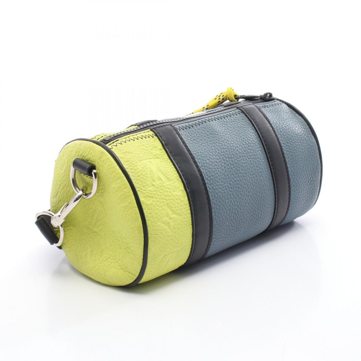 Louis Vuitton Shoulder Bag Polochon Gray Yellow Leather Multicolor — view 2