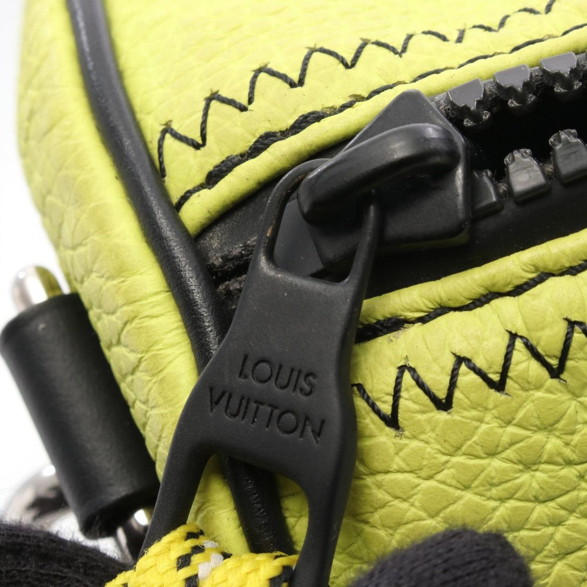 Louis Vuitton Shoulder Bag Polochon Gray Yellow Leather Multicolor — view 7