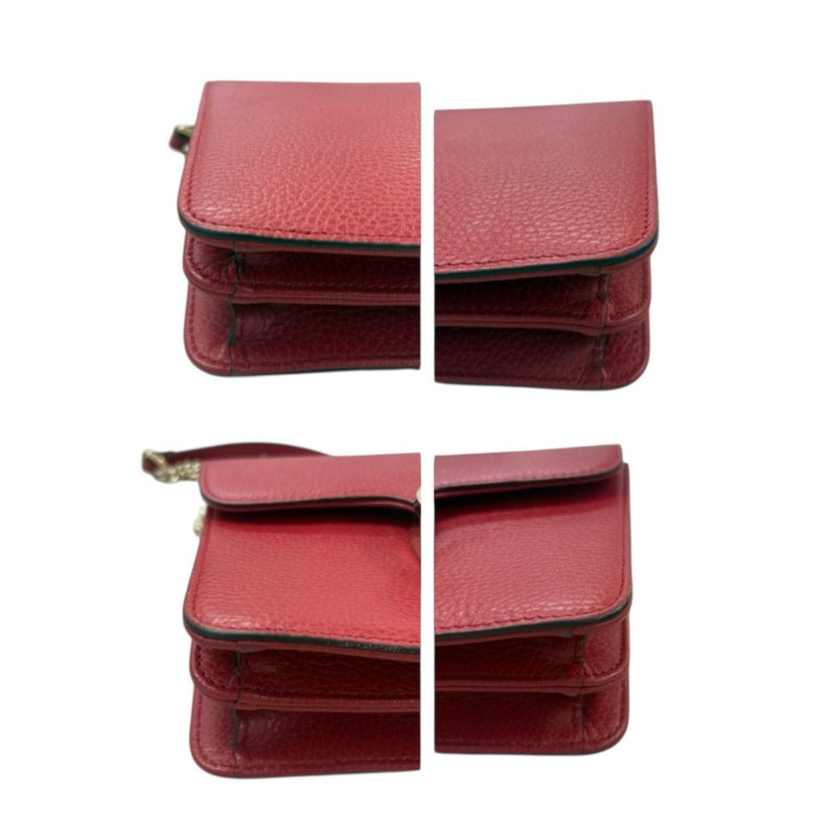 Gucci Interlocking Red Leather Shoulder Bag — view 5
