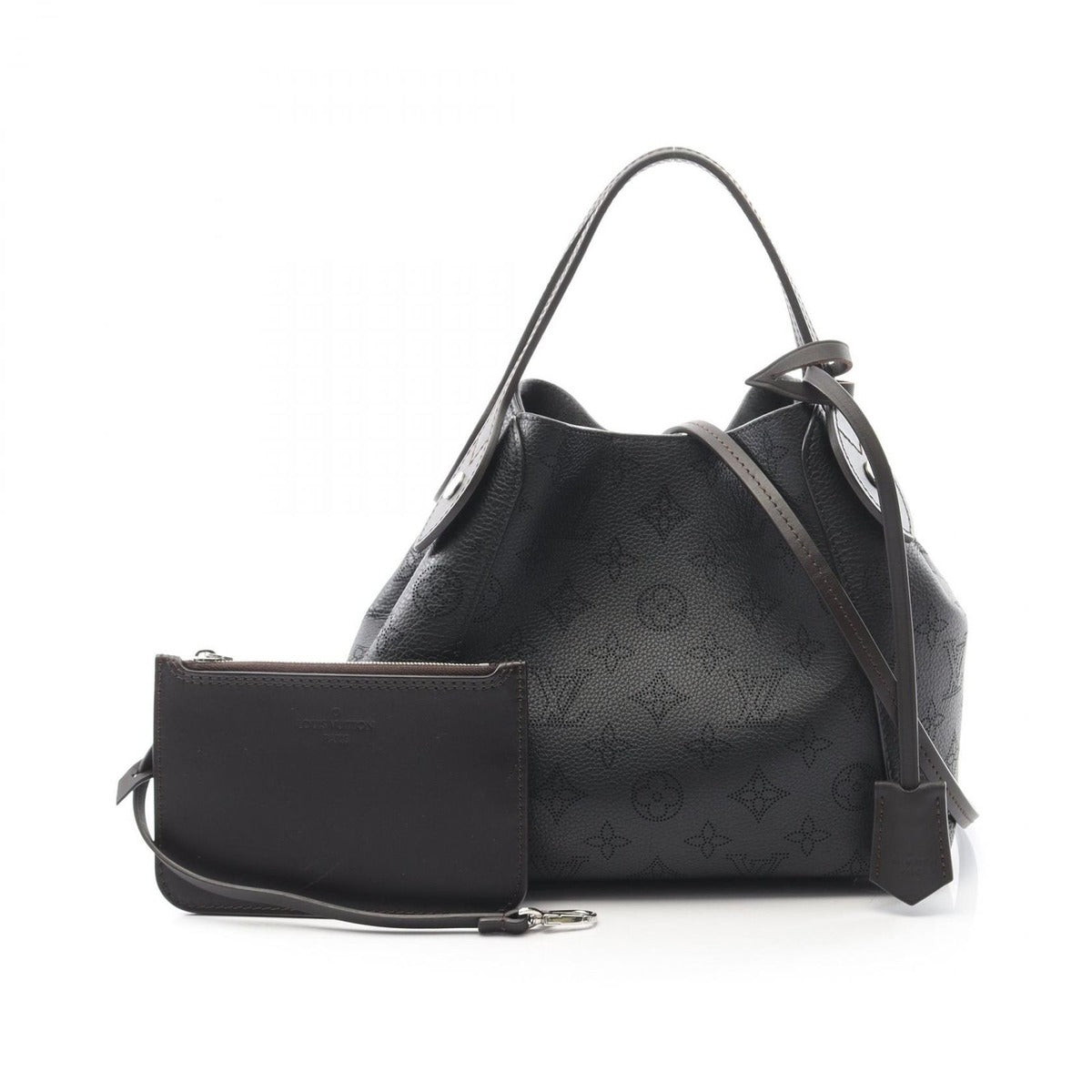 Louis Vuitton Tote Hina PM Noir Black Leather Brown