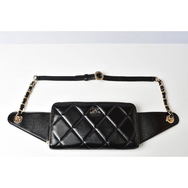 Chanel Chain Wallet Body Bag Long Phone Shoulder Lambskin — view 3