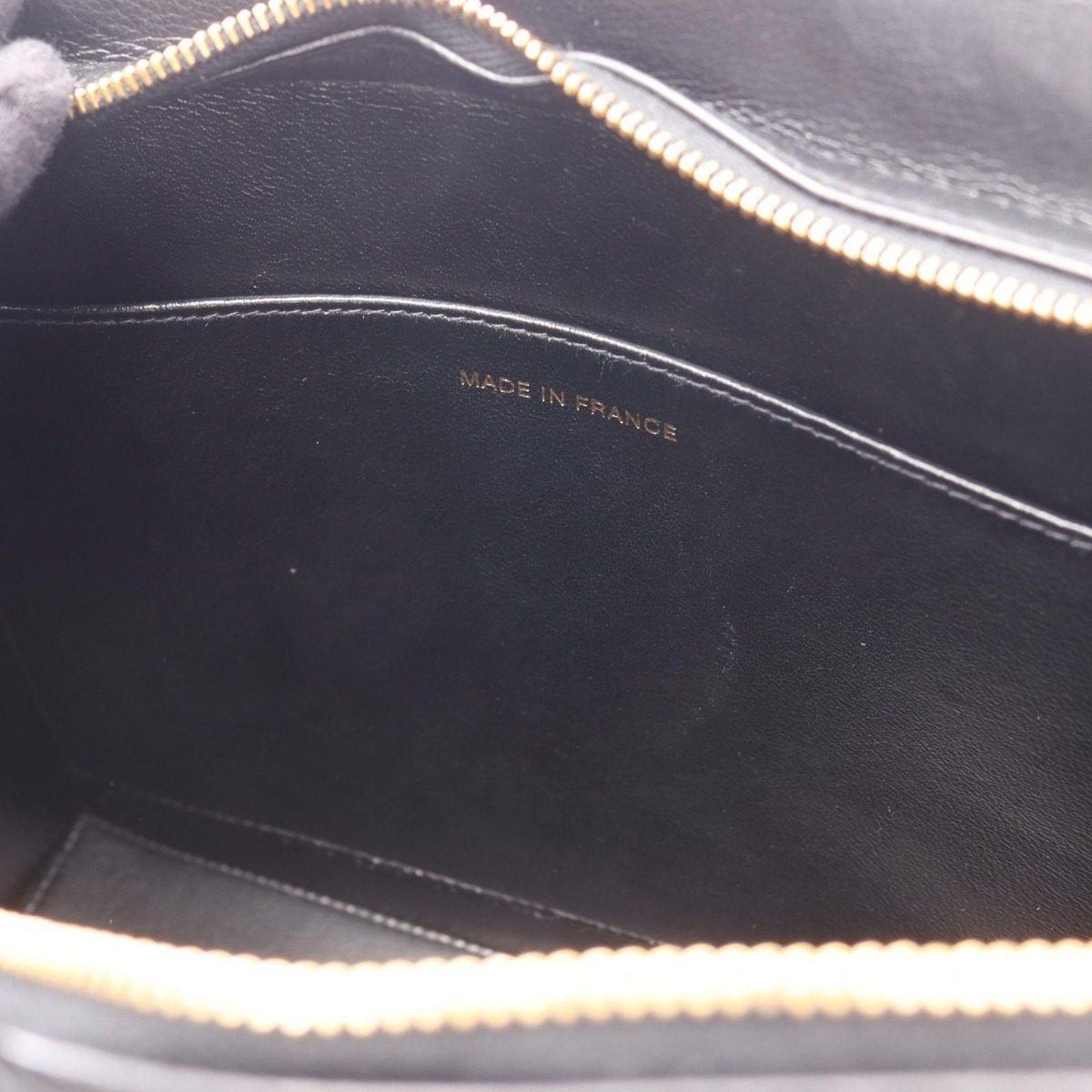 Chanel Handbag CC Logo Black Leather Turnlock Chain — view 7