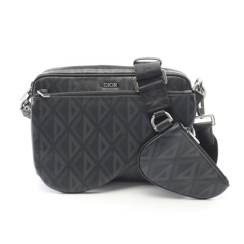 Dior CD Diamond Black Leather Saddle