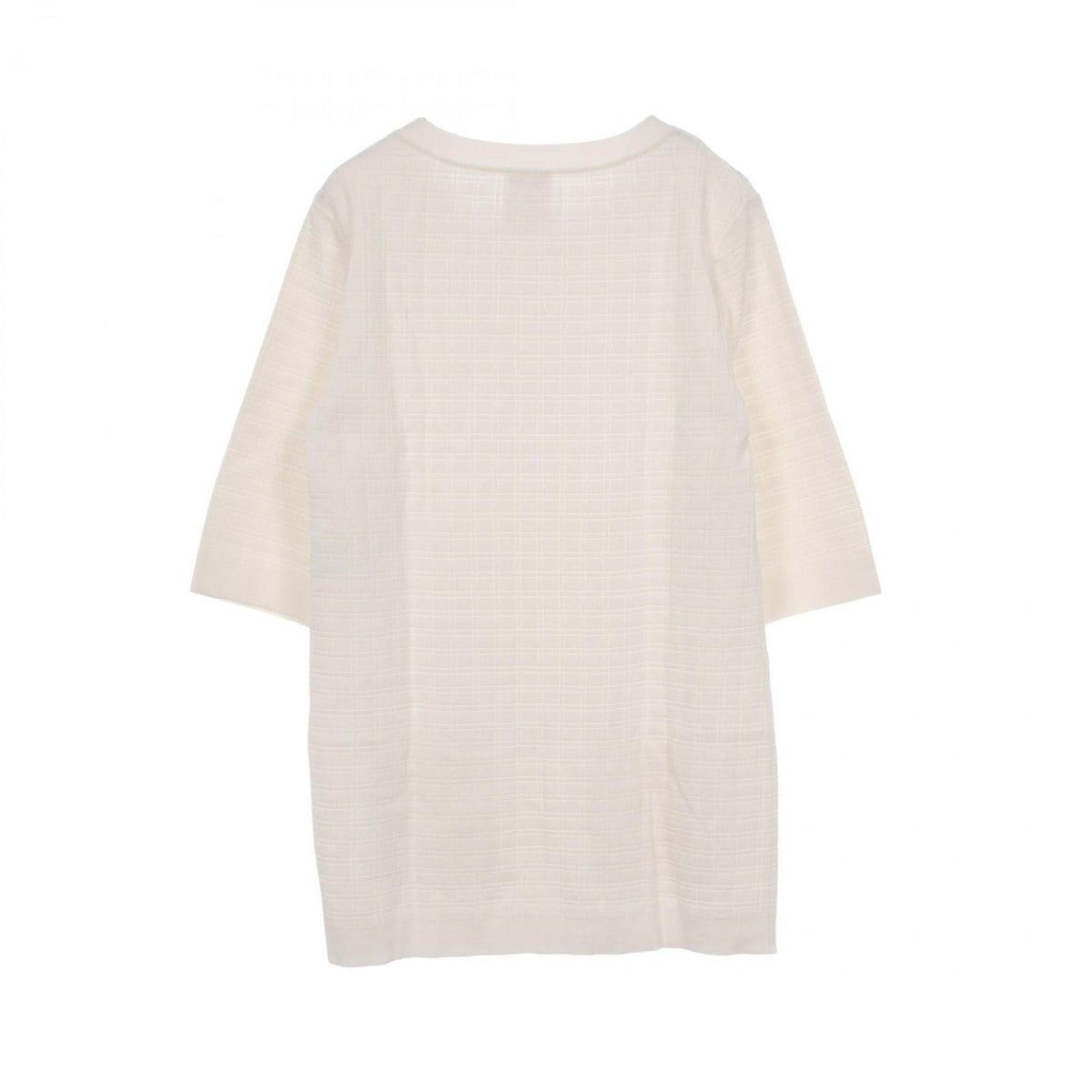 Chanel Dress CC Logo Button Mini Tunic White Cotton Top — view 2