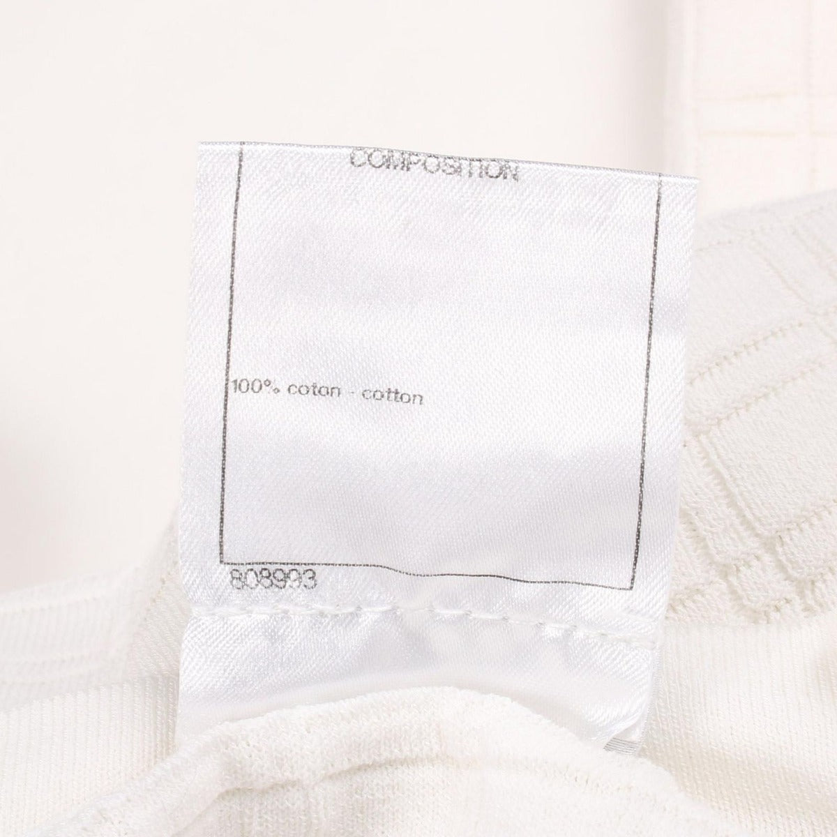 Chanel Dress CC Logo Button Mini Tunic White Cotton Top — view 4
