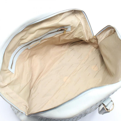 Bottega Veneta Boston Bag Intrecciato Light Blue Leather — view 3
