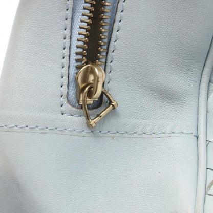 Bottega Veneta Boston Bag Intrecciato Light Blue Leather — view 5