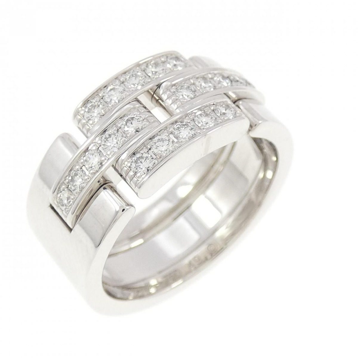 Cartier Maillon Panthere Half Diamond Large Ring