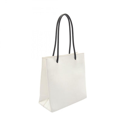 Balenciaga Handbag Shopping Tote Xxs White Canvas Leather — view 2