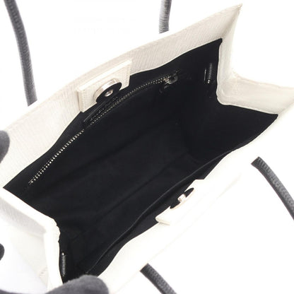 Balenciaga Handbag Shopping Tote Xxs White Canvas Leather — view 3