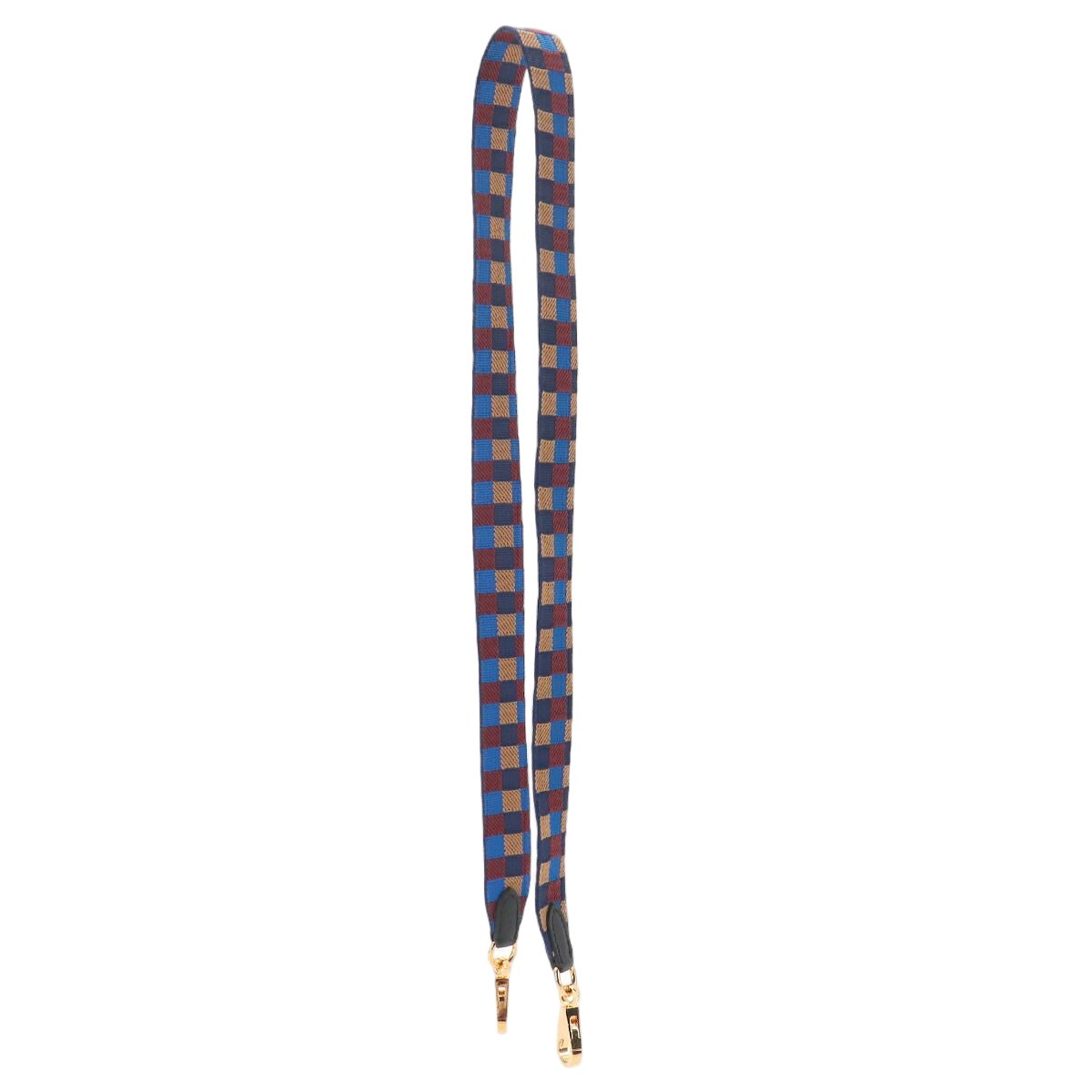 Hermes Bandouliere Maxi Quadrille 25 Shoulder Strap Toile Swift Blue Multicolor