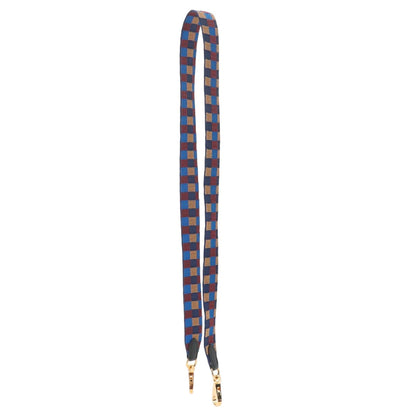Hermes Bandouliere Maxi Quadrille 25 Shoulder Strap Toile Swift Blue Multicolor