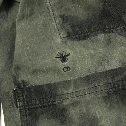 Dior Bee Embroidery Khaki Cotton Shirt — view 6