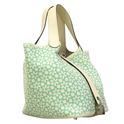 Hermes Handbag Picotin Lock PM Lucky Daisy Swift Nata Vert Silver — view 2