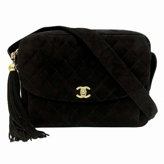 Chanel Quilted Shoulder Bag Suede