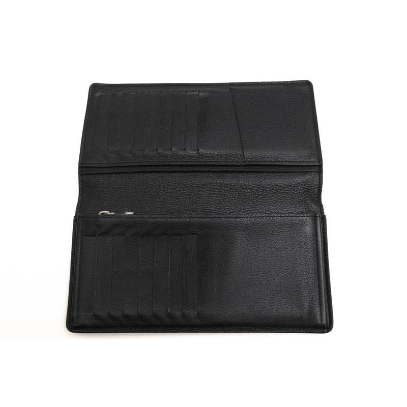Louis Vuitton Long Wallet Men Leather Black Portefeuille — view 5