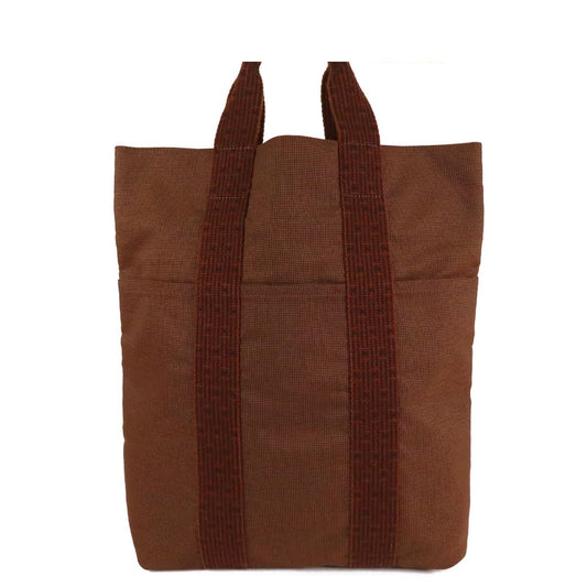 Hermes Her Line Cabas Brown Polyester Polyamide Nylon Tote Bag