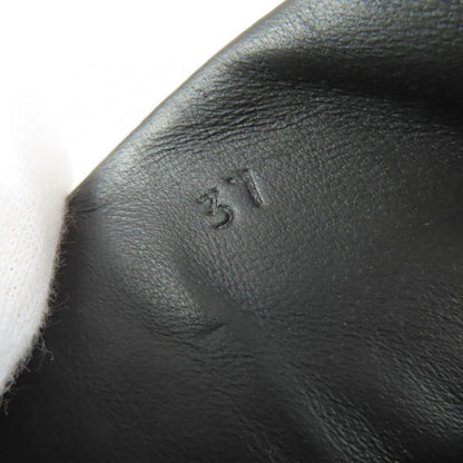 Hermes Hip Hop H Logo Lace Up Leather High Cut Sneakers Black 37 — view 9
