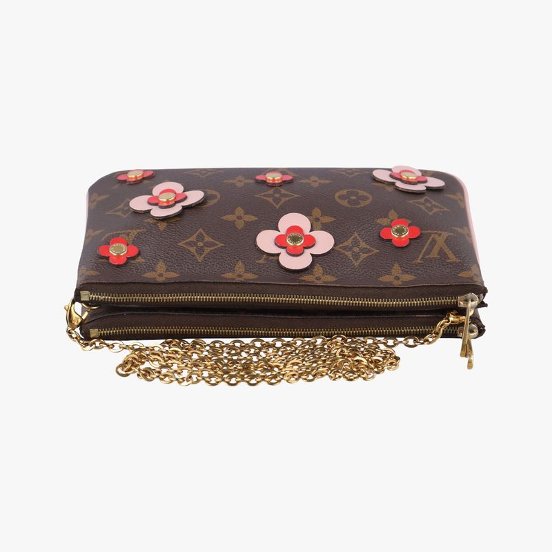 Louis Vuitton Pochette Double Zip Blooming Flower Monogram /brownish And Multi
