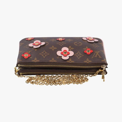 Louis Vuitton Pochette Double Zip Blooming Flower Monogram /brownish And Multi
