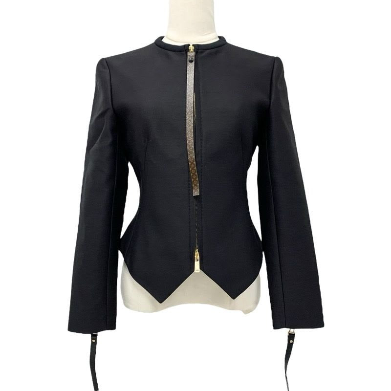 Louis Vuitton Monogram Outerwear Black Brown 24 SS Wetsuit Pull Tailored