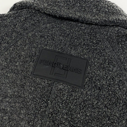 Fendi Vintage Jeans Karakuru Shearling Coat Long 42 — view 7