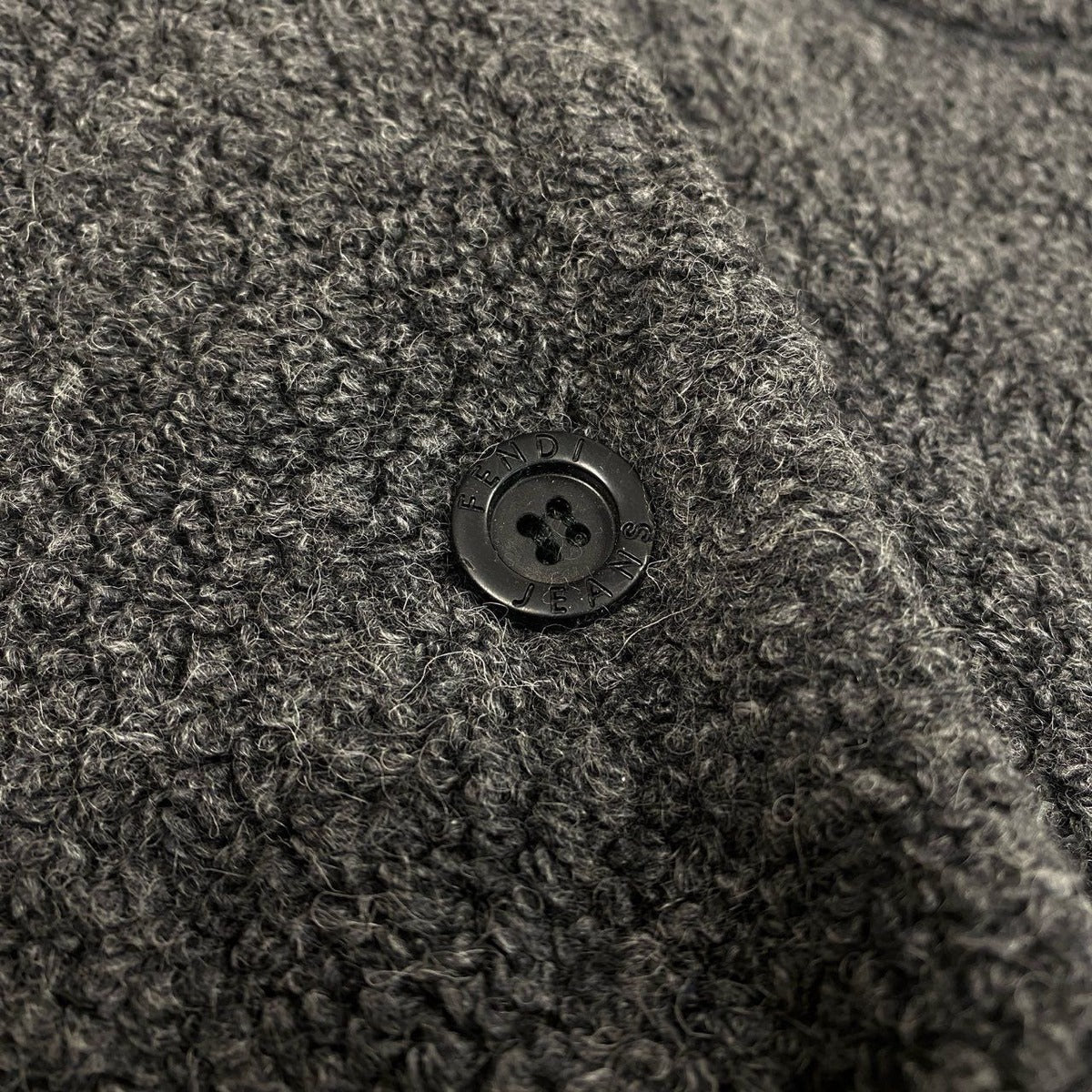 Fendi Vintage Jeans Karakuru Shearling Coat Long 42 — view 8