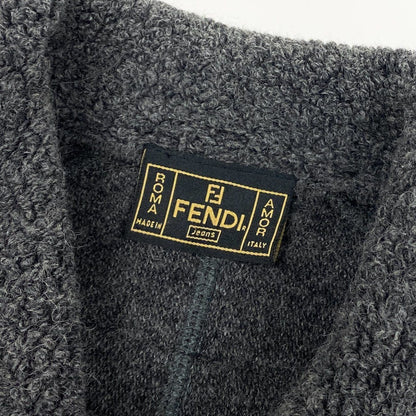 Fendi Vintage Jeans Karakuru Shearling Coat Long 42 — view 9