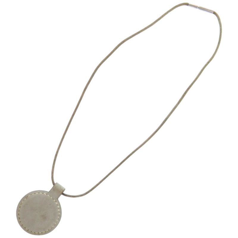 Hermes Touareg Leather Green □E Engraved Green Choker 0590 Hermes