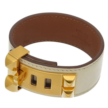 Hermes Collier de Chien Bangle Leather Metal Bracelet