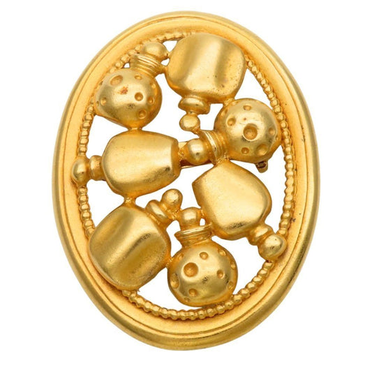 Dior Brooch Metal Gold Parfums Perfume Motif