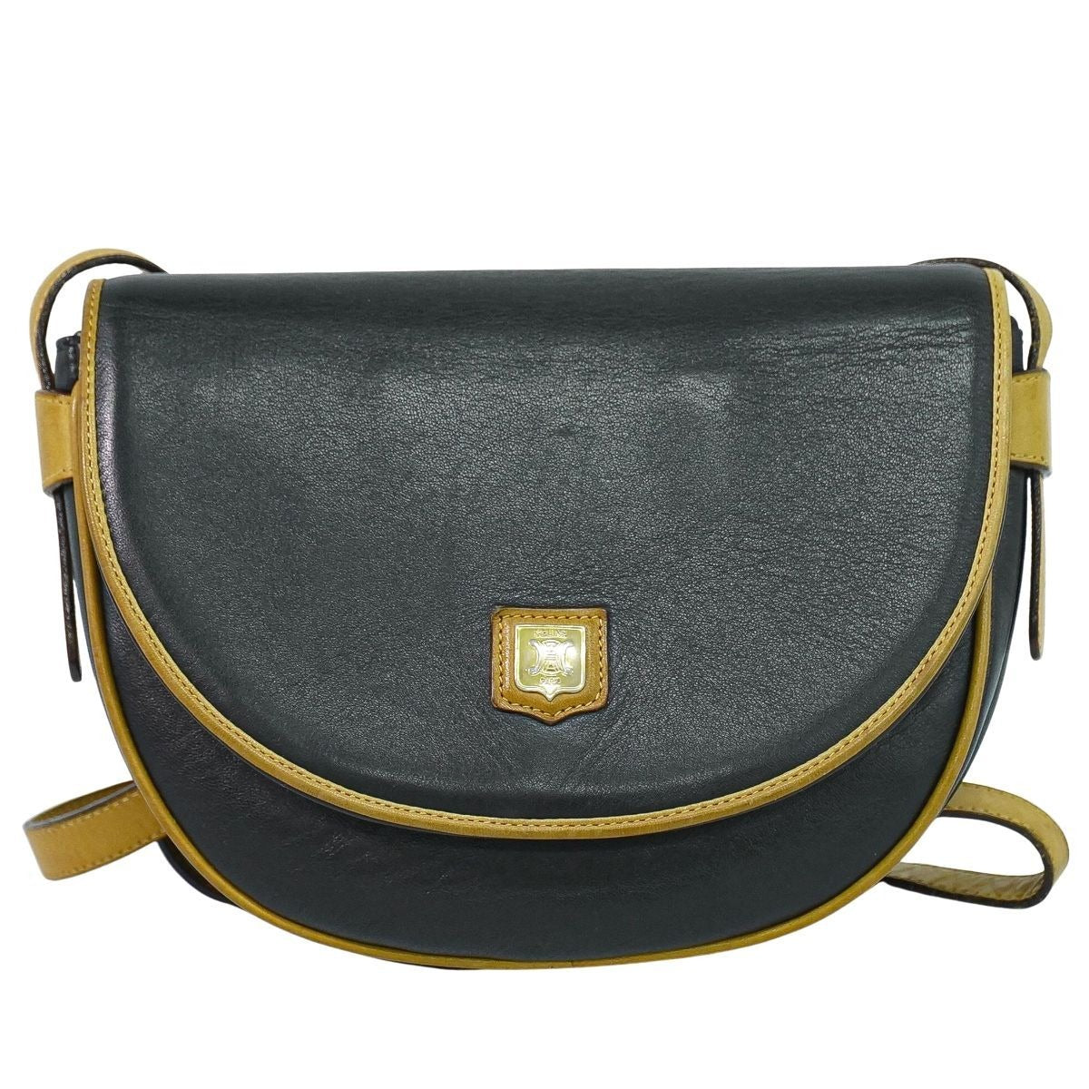 Celine Leather Shoulder Bag Pochette Black