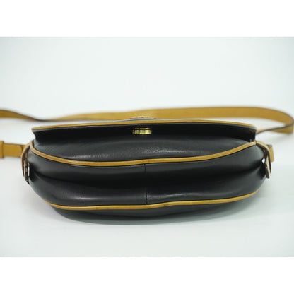 Celine Leather Shoulder Bag Pochette Black — view 3