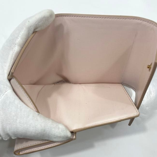 Celine Wallet Trifold Wallet Pink Beige 10b57