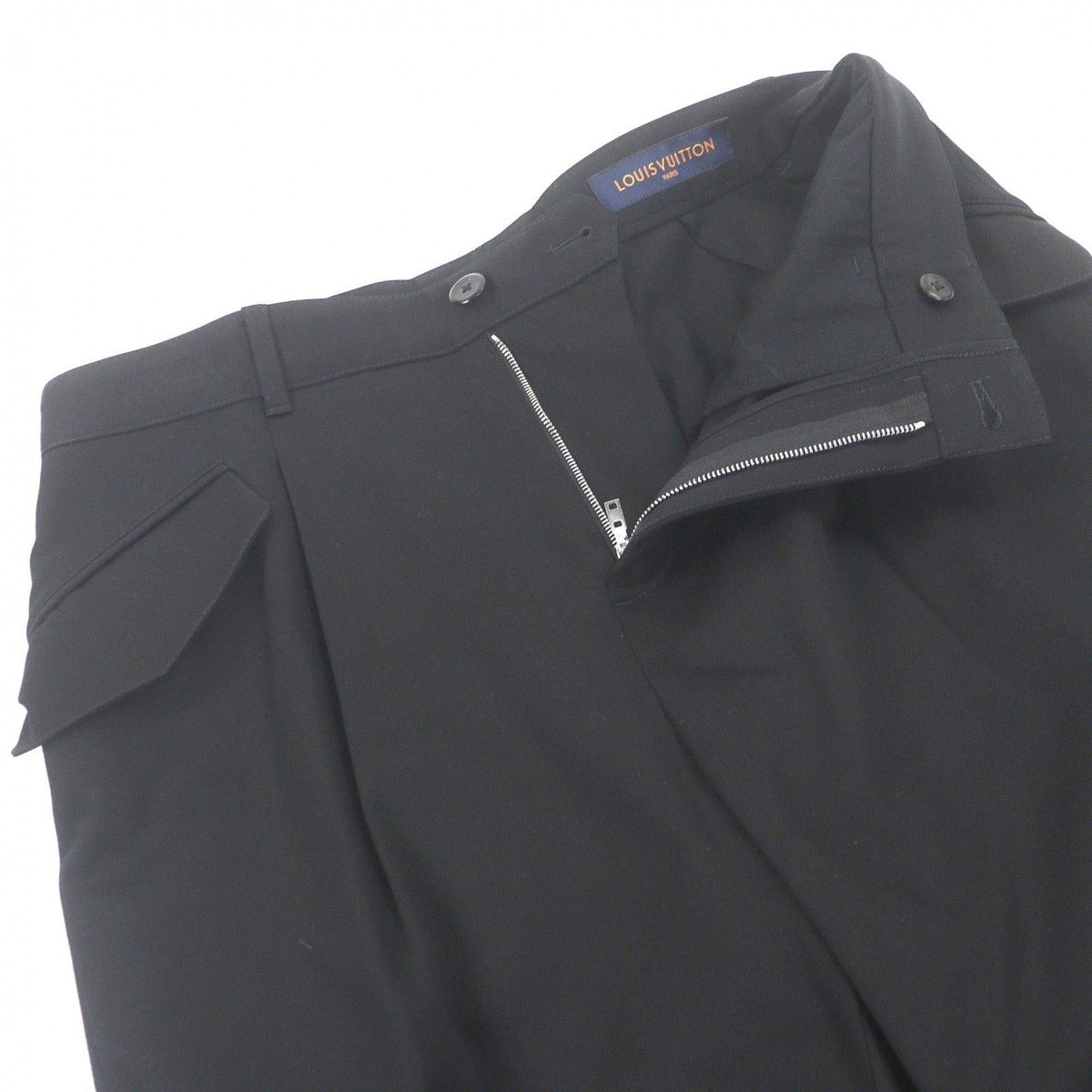 Louis Vuitton LV Logo Embroidery Trousers Pants Black 38 — view 3