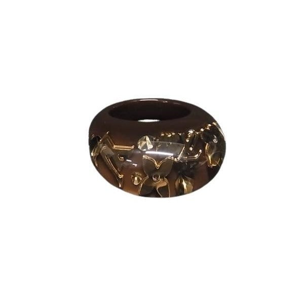 Louis Vuitton Sling Bag Ankle John Ring Brown Resin