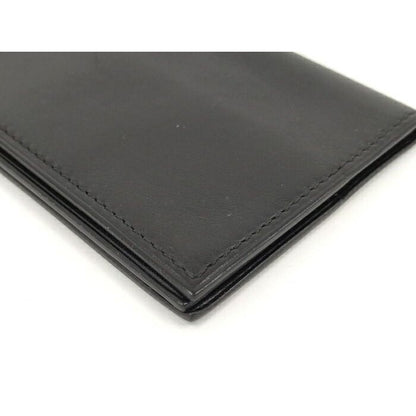Hermes Clunesey Trifold Card Case Box Calf Black Stamped — view 4