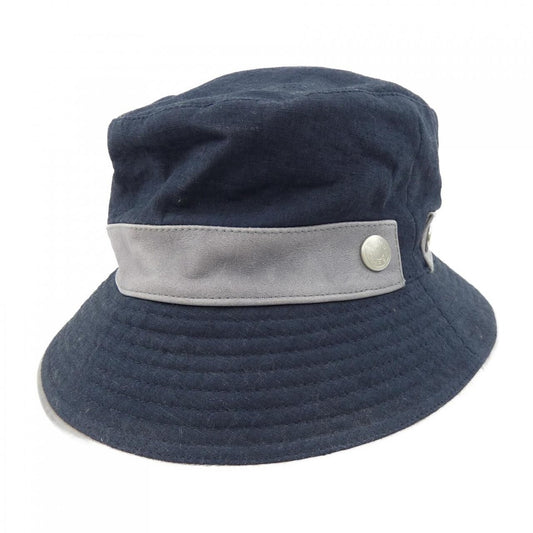 Hermes Hat Leather Navy