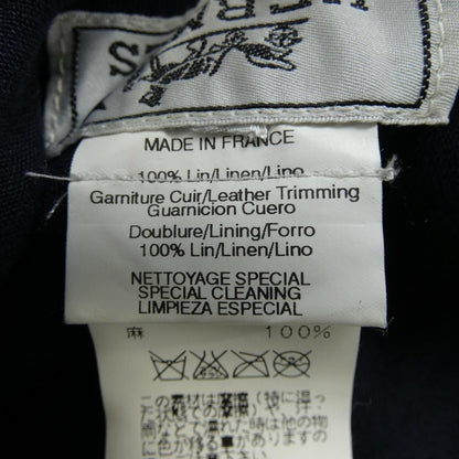Hermes Hat Leather Navy — view 3